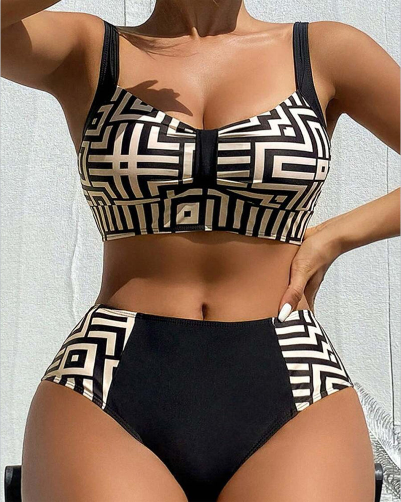 Helena - Elegante bikini de dos piezas con estampado
