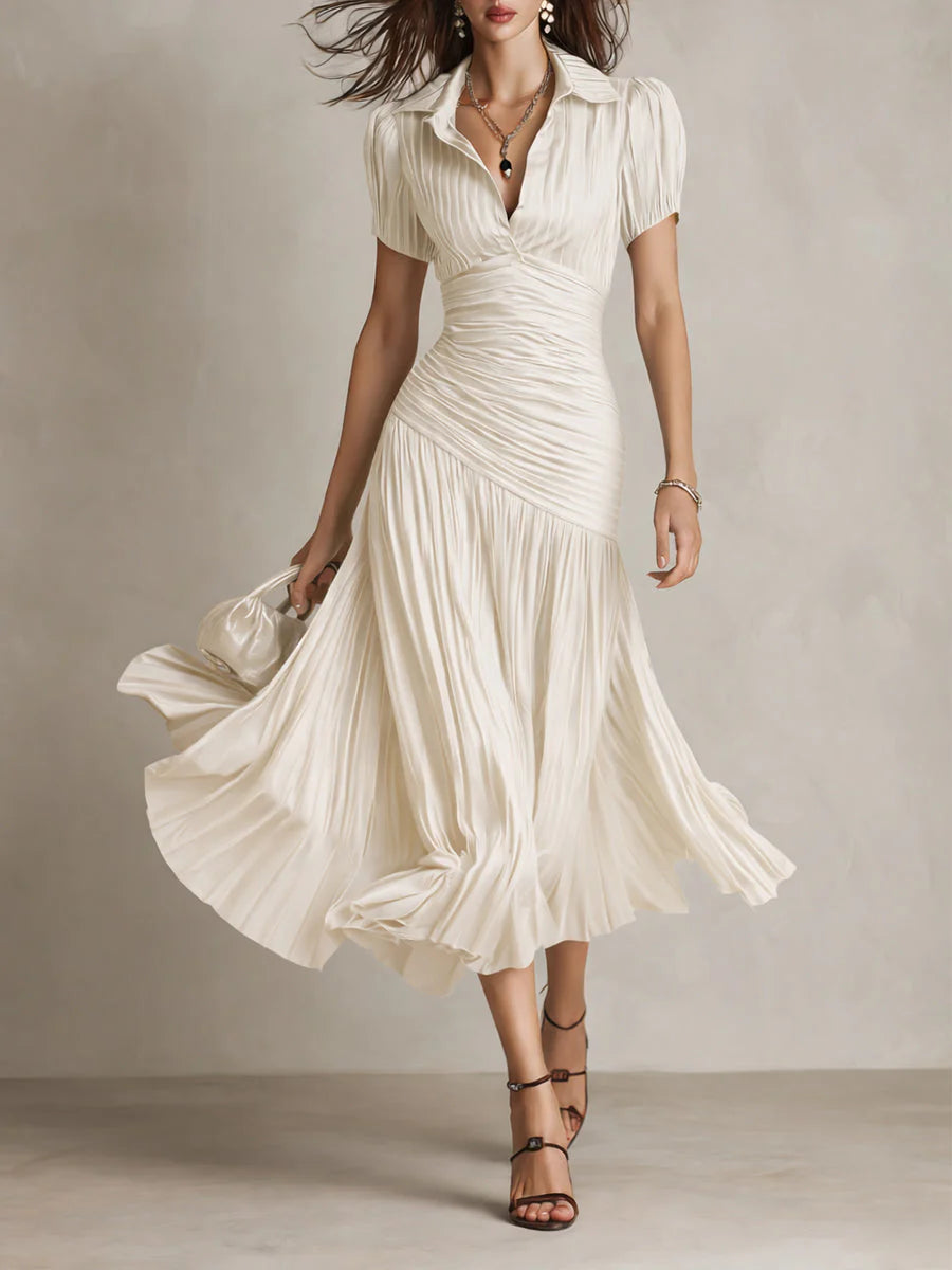 Adriana | Vestido midi a rayas retro