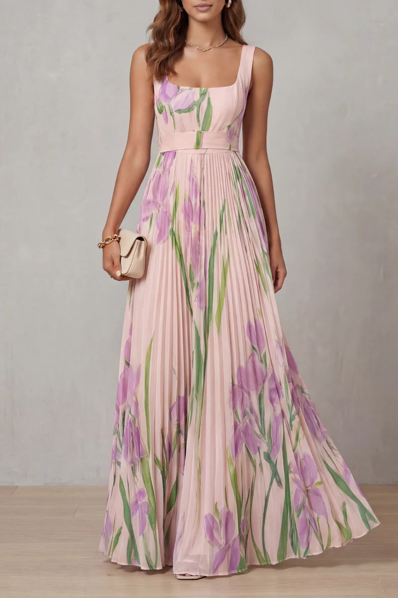 Giulia™ | Vestido largo de corte A con estampado floral