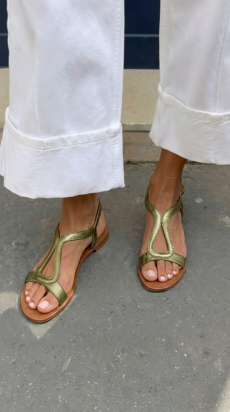 Velora Roma Ludovica Sandalias Sole d'Estate Planas Elegantes para Mujer
