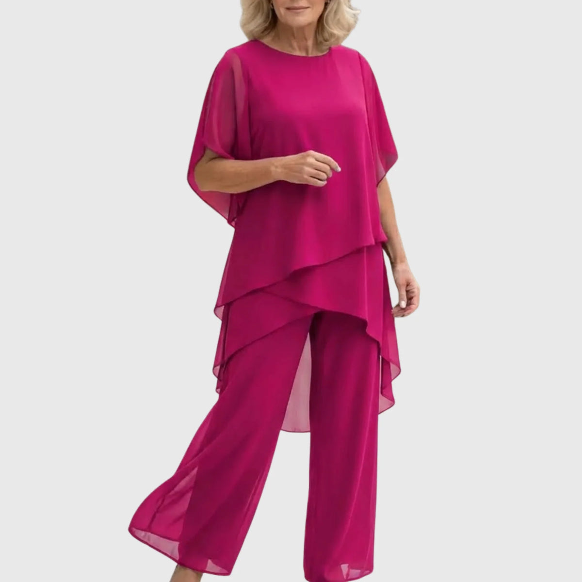 Chiara | Conjunto de dos piezas de pantalón palazzo fluido