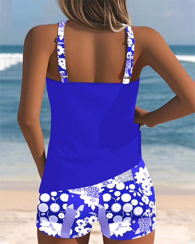 Laura - Conjunto de bikini de dos piezas con estampado floral