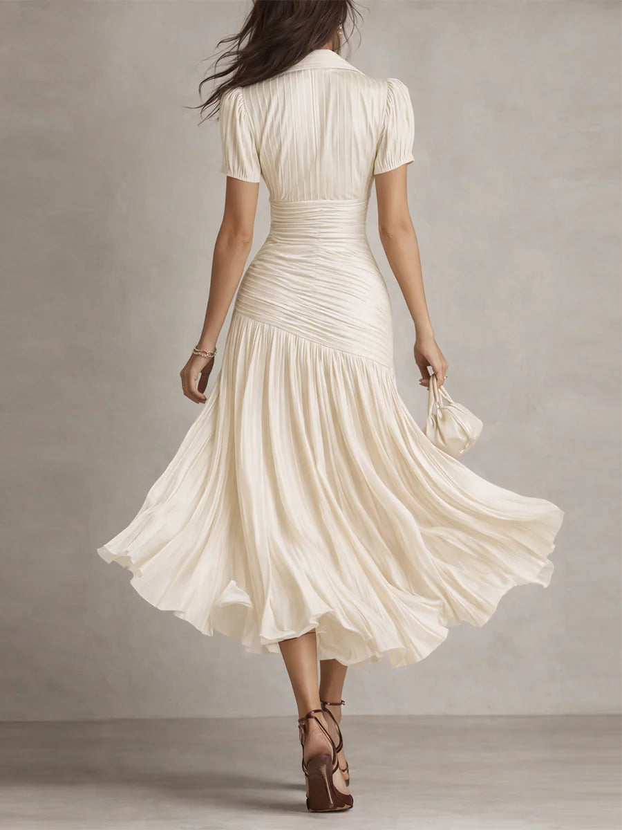 Adriana | Vestido midi a rayas retro
