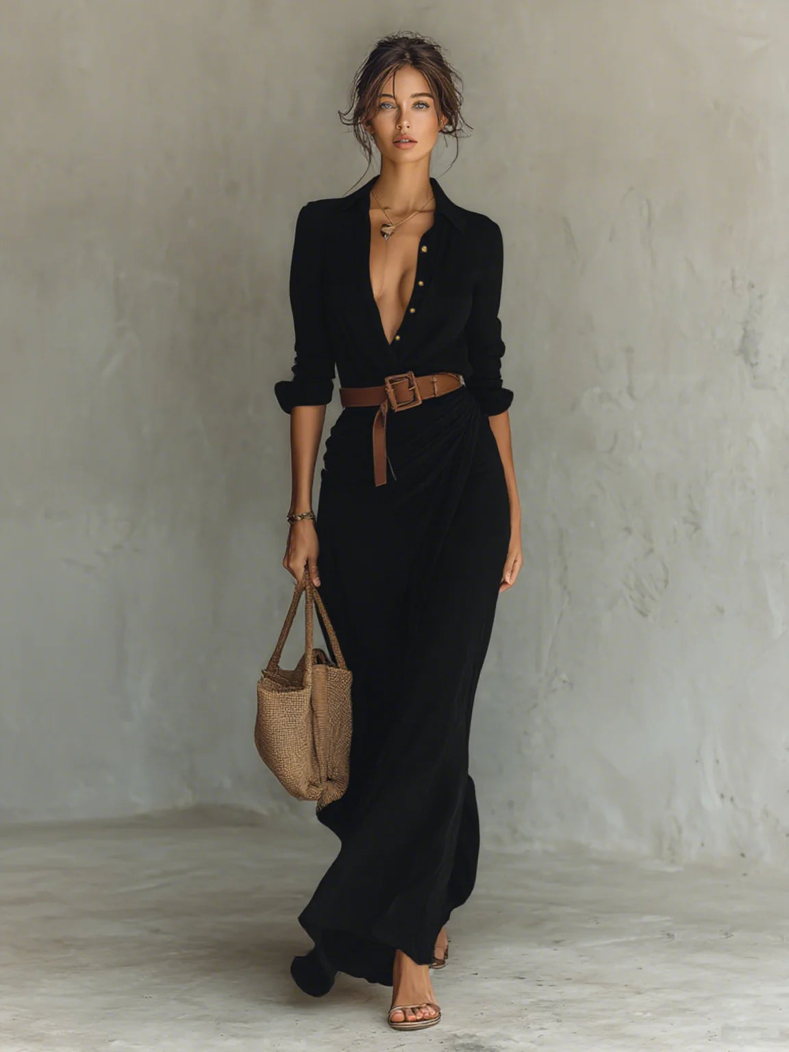 Gracia | Vestido Maxi con Cinturón
