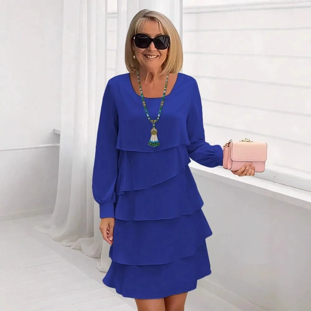 Margarita | Vestido elegante y cómodo con volantes de manga larga