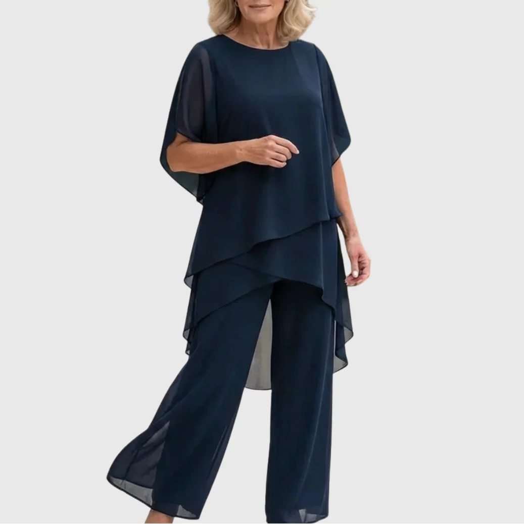 Chiara | Conjunto de dos piezas de pantalón palazzo fluido