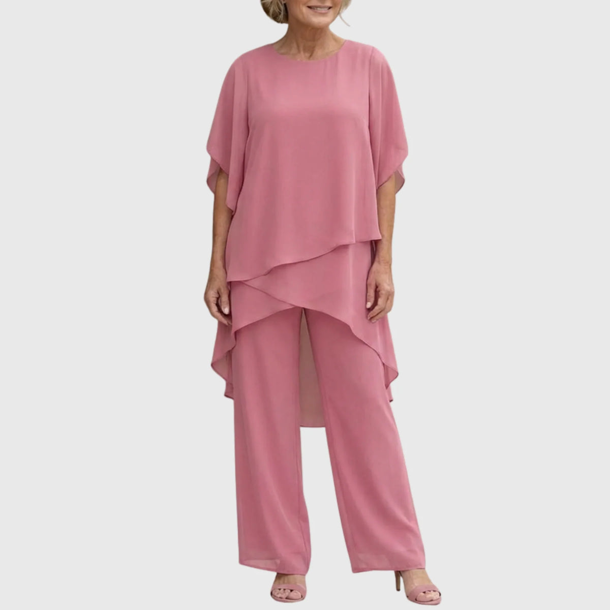 Chiara | Conjunto de dos piezas de pantalón palazzo fluido