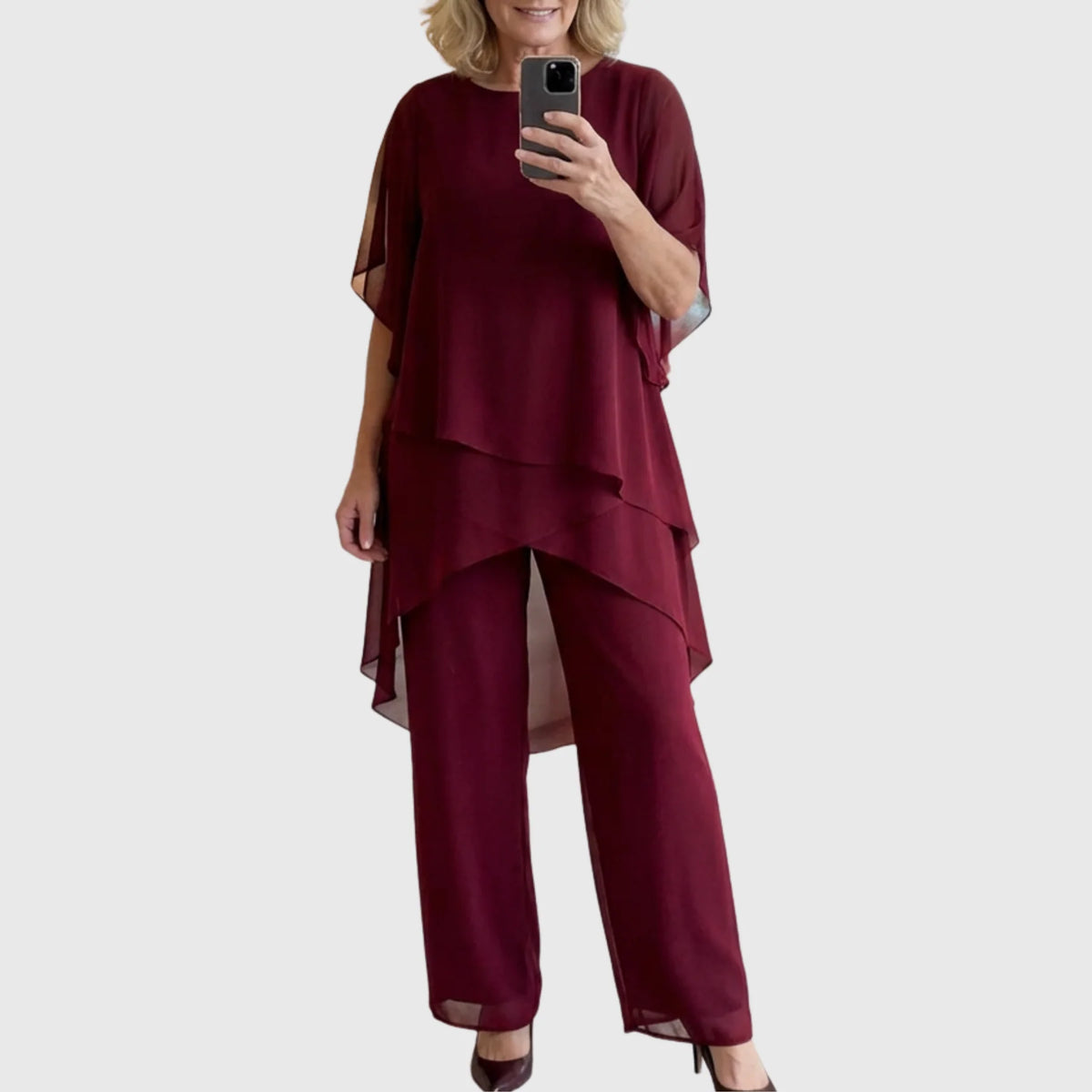 Chiara | Conjunto de dos piezas de pantalón palazzo fluido