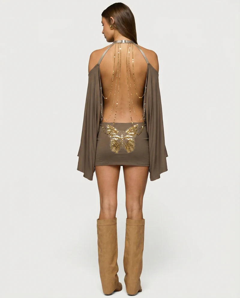 NOVELYA | Vestido Golden Mirage