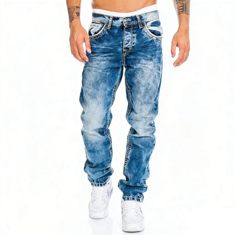 Vaqueros elásticos creativos para hombre, de estilo minimalista, ideales para el verano, estilo emo