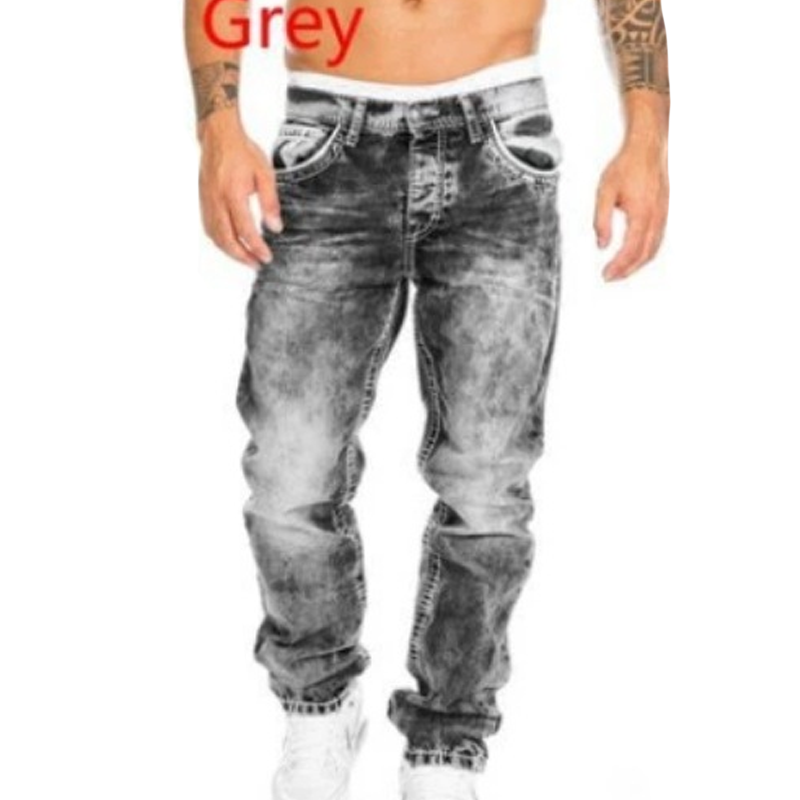 Vaqueros elásticos creativos para hombre, de estilo minimalista, ideales para el verano, estilo emo